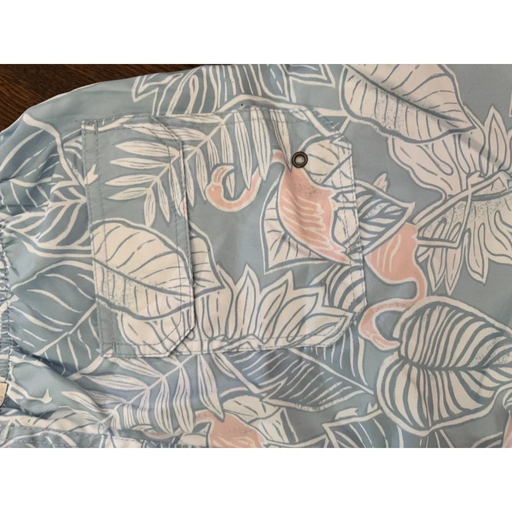 NWT The Endless Summer Mens Flamingo Tropical Swim Trunks Blue Small - Picture 6 of 9